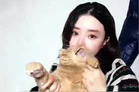 小姐姐抱着心爱的猫咪拍视频，卖萌嘟嘴准备亲吻，下一秒悲剧发生图片