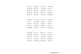 二年级加减乘除混合计算题，可打印练习图片