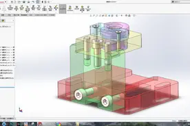 在SolidWorks装配体中画完成此图，共10个零件图片