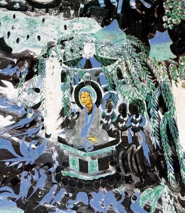 林草科普|敦煌壁画中的植物-柳树