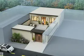 针对宅基地靠近邻居设计的5套户型，简约实用，最低造价不到20万图片
