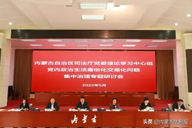 内蒙古自治区司法厅党委召开理论学习中心组党内政治生活庸俗化交易化问题集中治理专题研讨会图片