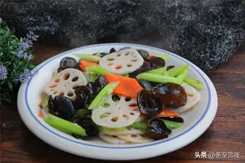 年夜饭，把这四种蔬菜搭配，简单一炒，清淡脆嫩，寓意：四季平安图片