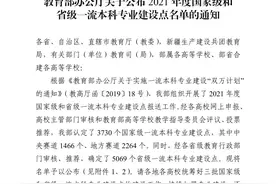 2021年度国家级一流本科专业新增结果，公布！图片