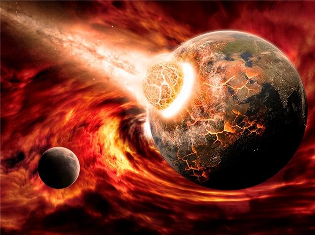 到了大约40亿年前,一颗带水的巨大彗星,又一次踏踏实实地撞上了地球
