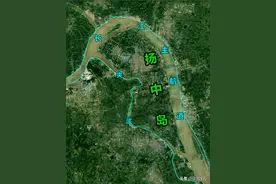 长江中唯一的沙洲城市，城在江中，四面被江水环绕图片
