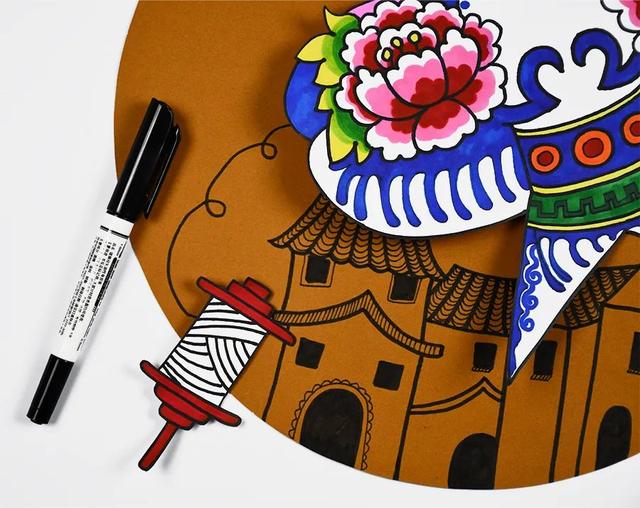 儿童画教程 | 探寻中国非遗文——春意融融放纸鸢