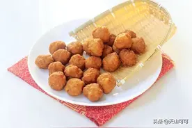 寓意团团圆圆的干炸丸子，照着方法做，酥脆鲜香，外焦里嫩真好吃图片