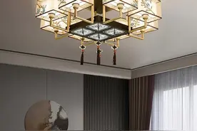 LED灯过时了，“新中式”吊灯一出，节能省电，太机智了图片