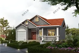 农村一层半别墅设计，充足的舒适休闲空间，居住上更方便图片
