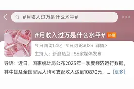 月收入过万是什么水平？网友：反正是我达不到的水平图片