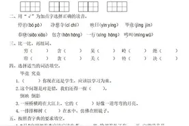 二年级语文下册：第六单元精编一课一练+答案，基础同步巩固！图片