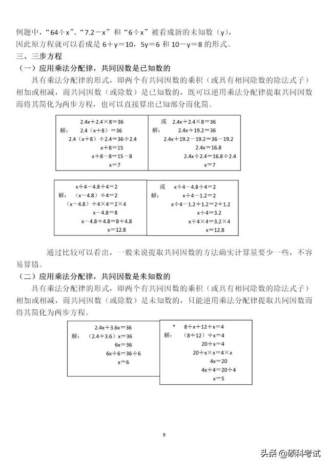 人教版五年级数学上册：全册1~7单元知识点梳理
