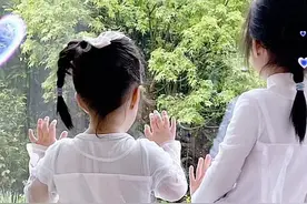 陈赫妈妈晒俩孙女，安安和妹妹打扮似仙女，2岁咲咲身高直追姐姐图片