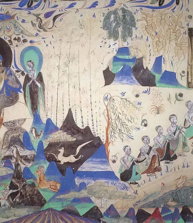林草科普|敦煌壁画中的植物-柳树