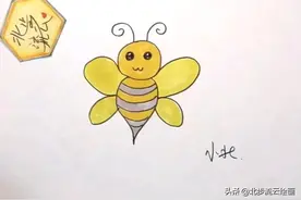 儿童简笔画教程：轻松学会画蜜蜂，简单又易学图片