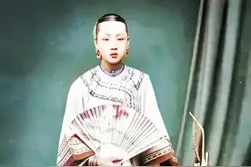 1864年，李鸿章小妾冬梅的留影，那年她16岁，樱桃小嘴，美艳动人图片