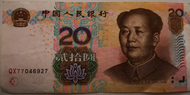 被用于1999-2019年版第五套人民币二十元纸币上,位于钞票正面居中位置