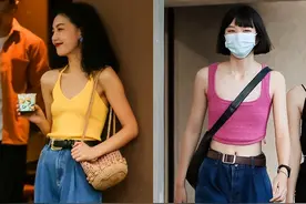 时尚街拍参考，看上海小姐姐的露腰搭配，才知道这么穿真个性图片