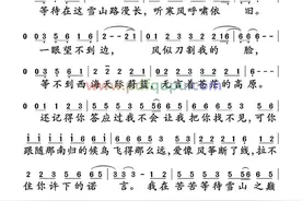 《西海情歌》简谱_刀郎词曲_降A调图片