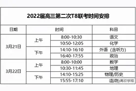 2022届八省高三第二次T8联考语文+英语+化学试卷+答案图片