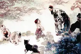 孔子问一7岁小孩：天上的星星有几颗？小孩回答后，孔子拜他为师图片