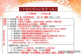 八年级地理考点梳理与速记，牢记这些再也不用“死磕课本”了图片