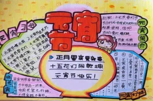 元宵节的手抄报➕元宵文完整版手抄报42张，走过路过不要错过