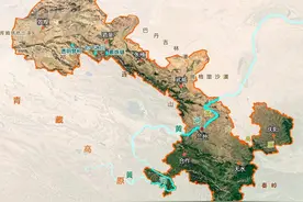 甘肃也曾是一方巨无霸，几经拆分后，在地图上变成一只“狗骨头”图片