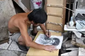 江西拾荒老汉，沉迷画画30年画出天才之作，专家：毫无美感图片