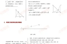 初中数学动点最值类压轴题19大解题模型图解+典型例题解析图片