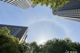 太美了！刚刚，南昌天空出现日晕奇观图片