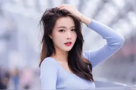 街拍李梦瑶图片