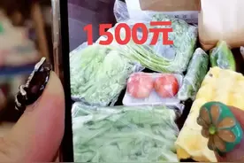 蒋丽莎晒1500元蔬菜包，抱怨八口之家不够吃，普通家庭难消费得起图片