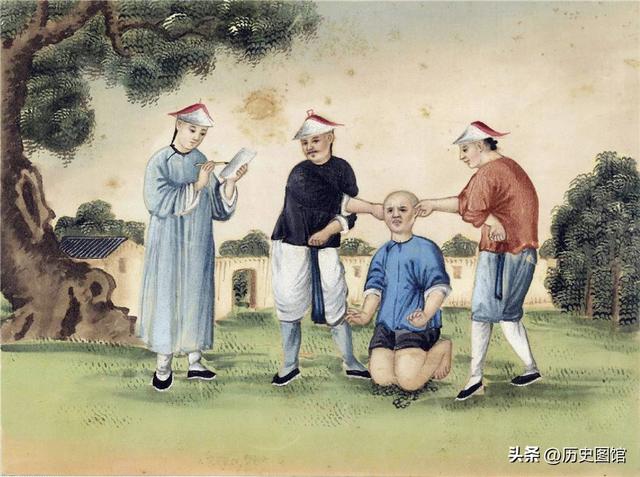 西班牙画家笔下的晚清酷刑，35幅彩图形象逼真，令人惊叹