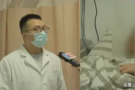 电锯碎片蹦出，男子颈动脉被划破险丧命图片