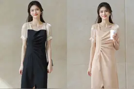 裙子下面少穿平底鞋，今年流行：低跟鞋+裙子，显高又有女人味图片