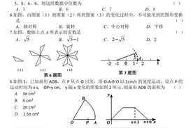 2023年中考数学考前定心试卷图片