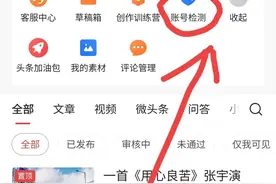 今日头条最新更新，账号检测功能上线。图片