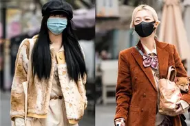 被素人街拍惊艳到了！“裙子+打底裤”时髦保暖又有女人味，好美图片