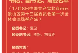北京市6区党委换届，新一届区委常委名单一图读懂图片