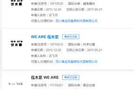 “weare伐木累”商标已被抢注图片