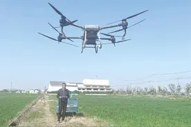 一天300亩，吴江无人机田间喷洒农药助春耕！图片