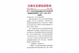 关于《天津市足球运动协会青少年足球培训机构服务规范指引（试行）2022-2023》的通知图片