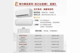 格力空调家用挂机凉之沁变频1、3级能耗7档风速舒适18分贝运行图片