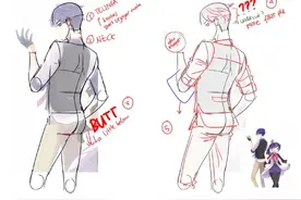 「绘画参考」画师 Sakon04 常见人体动态姿势纠正参考（人体参考）图片