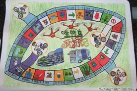 生态版大富翁？广州小学生绘出生物岛环游记图片