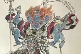 殷郊：三头六臂殷太岁，番天印出手裂石碎金，落魂钟摇动失魂落魄图片