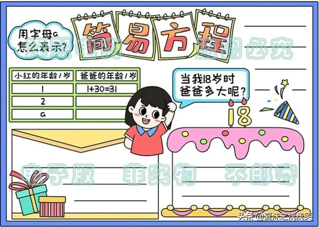 小学生数学常用手抄报200张