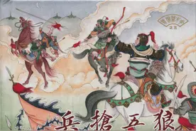 连环画花木兰演义之三《兵抢五狼》，绘画仲伟为图片